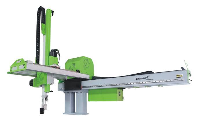 Enmair EMW-serie traverse-robot met lange aflegas voor het uitnemen en stapelen van producten