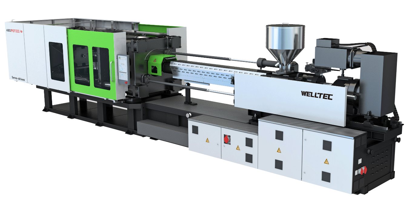 Welltec 480PETIII/e spuitgietmachine voor PET-preforms en verpakkingen